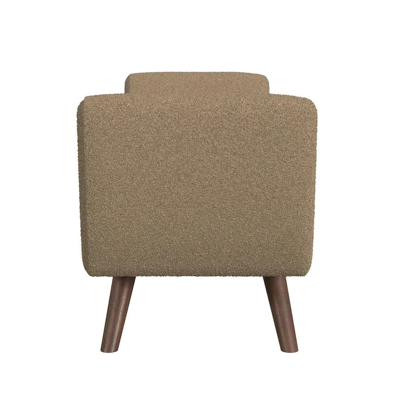 Panca contenitore HomePop Modern Sherpa con gambe in legno