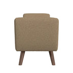 Panca contenitore HomePop Modern Sherpa con gambe in legno