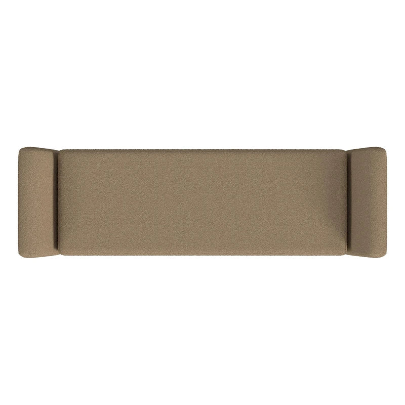 Panca contenitore HomePop Modern Sherpa con gambe in legno