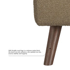 Panca contenitore HomePop Modern Sherpa con gambe in legno
