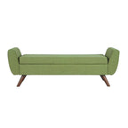 Panca contenitore HomePop Modern Sherpa con gambe in legno