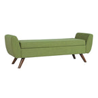 Panca contenitore HomePop Modern Sherpa con gambe in legno