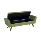 Panca contenitore HomePop Modern Sherpa con gambe in legno