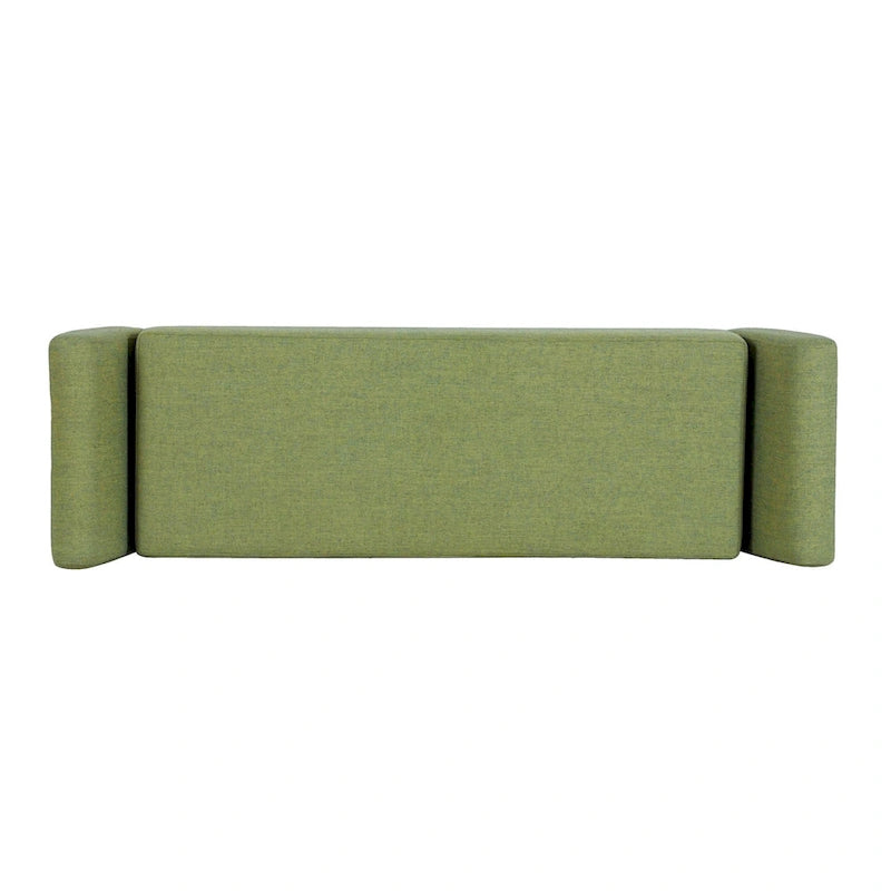 Panca contenitore HomePop Modern Sherpa con gambe in legno