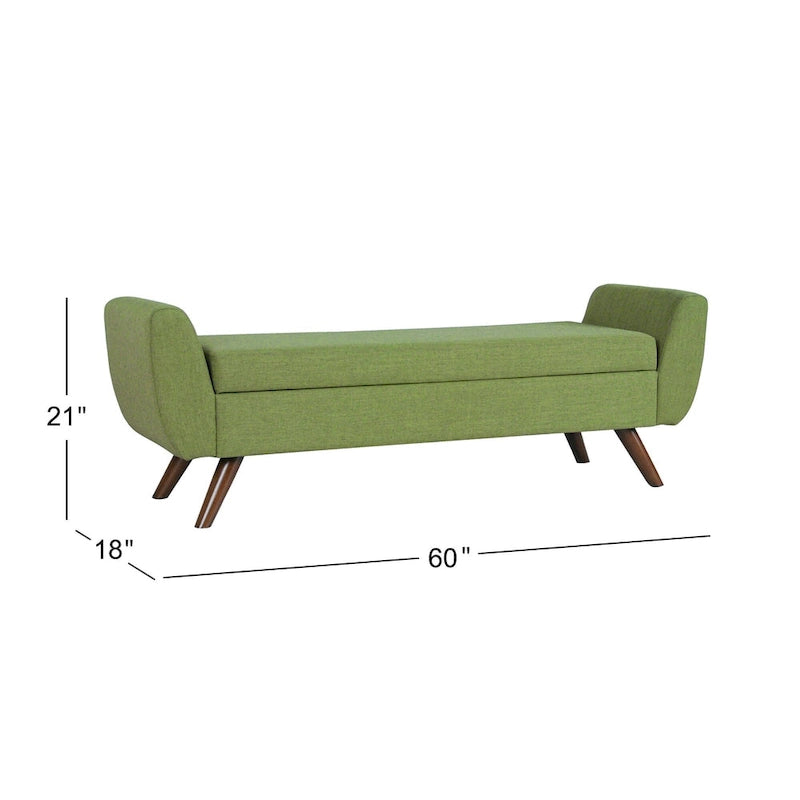 Panca contenitore HomePop Modern Sherpa con gambe in legno