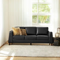 Divano Rita 81.5 con Braccioli a Tuxedo in Vera Pelle con Gambe in Legno Massello di HULALA HOME