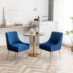 SEYNAR Sedia da pranzo in velluto moderno, set da 6, con schienale pieghettato e maniglia posteriore