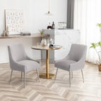SEYNAR Sedia da pranzo in velluto moderno, set da 6, con schienale pieghettato e maniglia posteriore
