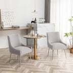 SEYNAR Sedia da pranzo in velluto moderno, set da 6, con schienale pieghettato e maniglia posteriore