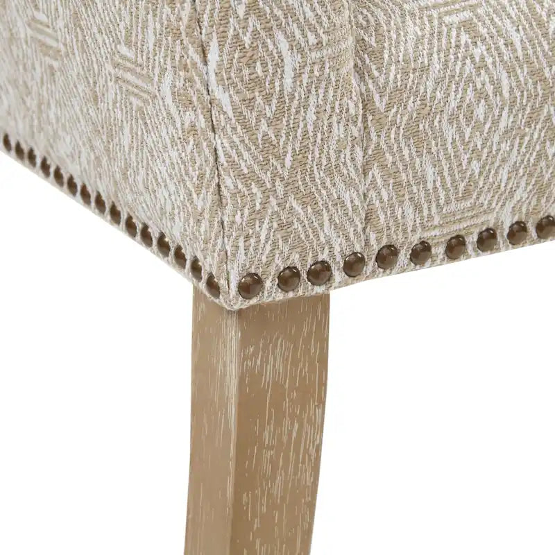 Banc rembourré Madison Park Welburn 49,5 po avec dossier et pieds en bois