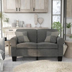 Divanetto imbottito Nele in lino contemporaneo di Furniture of America