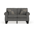 Divanetto imbottito Nele in lino contemporaneo di Furniture of America