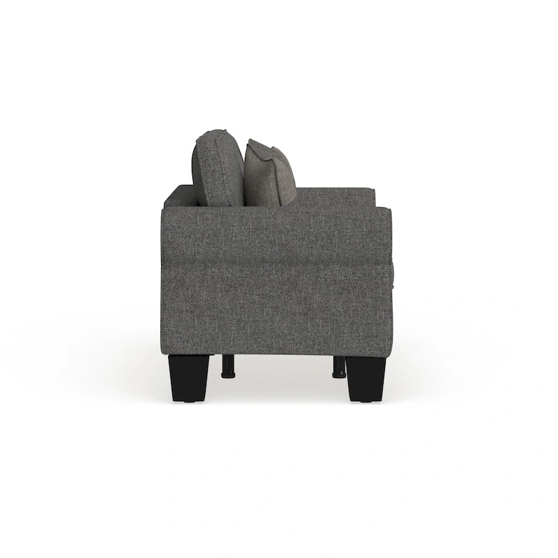 Divanetto imbottito Nele in lino contemporaneo di Furniture of America