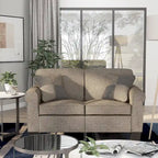 Divanetto imbottito Nele in lino contemporaneo di Furniture of America