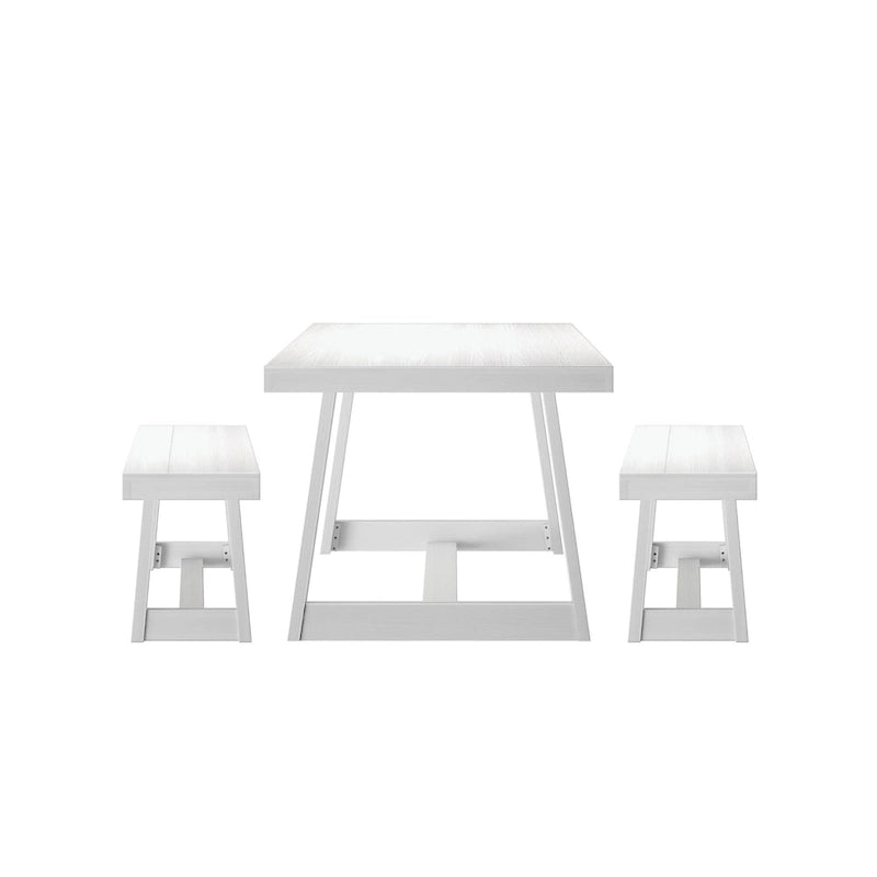 Ensemble table de salle à manger et bancs classiques Plank and Beam 72