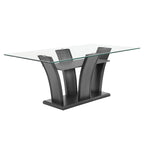Set da pranzo in vetro moderno Janna Dove