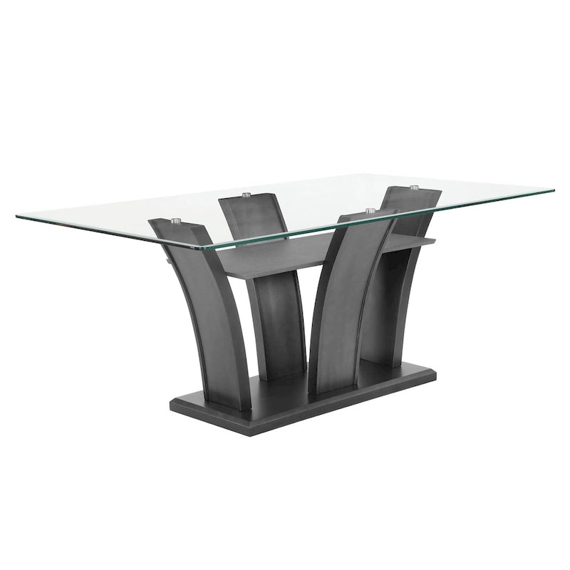 Set da pranzo in vetro moderno Janna Dove