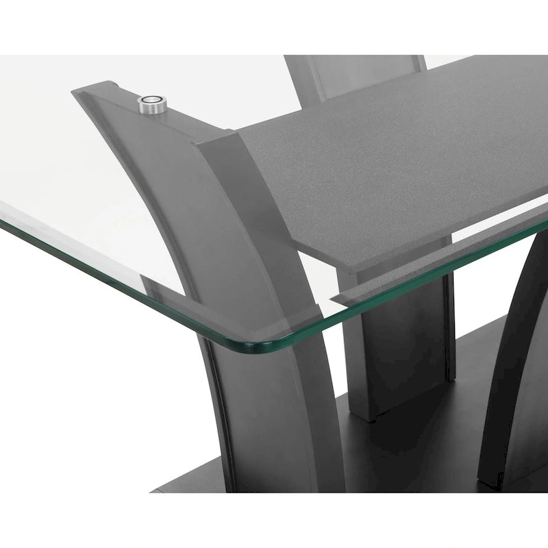 Set da pranzo in vetro moderno Janna Dove