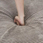 Divano componibile con 4 cuscini, moderno e lussuoso divano modulare componibile con chaise longue e pouf