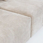 Divano componibile con 4 cuscini, moderno e lussuoso divano modulare componibile con chaise longue e pouf