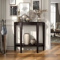 DH BASIC Tavolo Consolle Mezzaluna Decorativo a 1 Ripiano Marrone Contemporaneo di Denhour