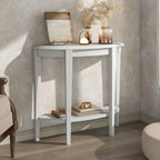 DH BASIC Tavolo Consolle Mezzaluna Decorativo a 1 Ripiano Marrone Contemporaneo di Denhour