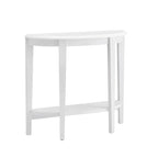 DH BASIC Tavolo Consolle Mezzaluna Decorativo a 1 Ripiano Marrone Contemporaneo di Denhour