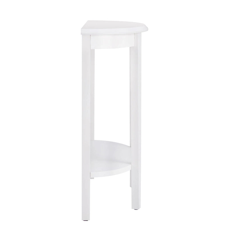 DH BASIC Tavolo Consolle Mezzaluna Decorativo a 1 Ripiano Marrone Contemporaneo di Denhour