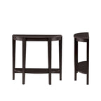 DH BASIC Tavolo Consolle Mezzaluna Decorativo a 1 Ripiano Marrone Contemporaneo di Denhour