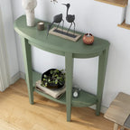 DH BASIC Tavolo Consolle Mezzaluna Decorativo a 1 Ripiano Marrone Contemporaneo di Denhour