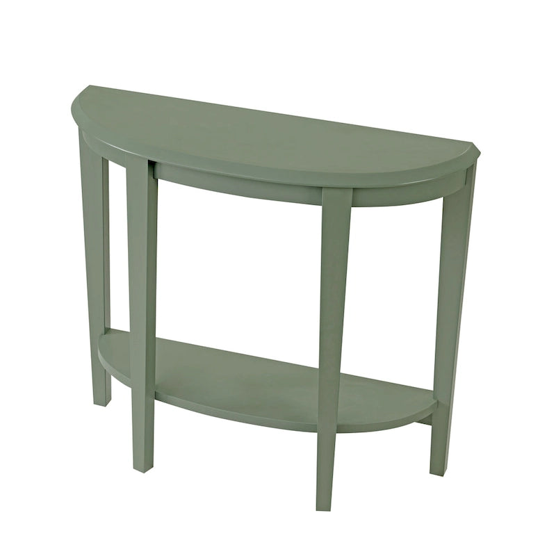 DH BASIC Tavolo Consolle Mezzaluna Decorativo a 1 Ripiano Marrone Contemporaneo di Denhour