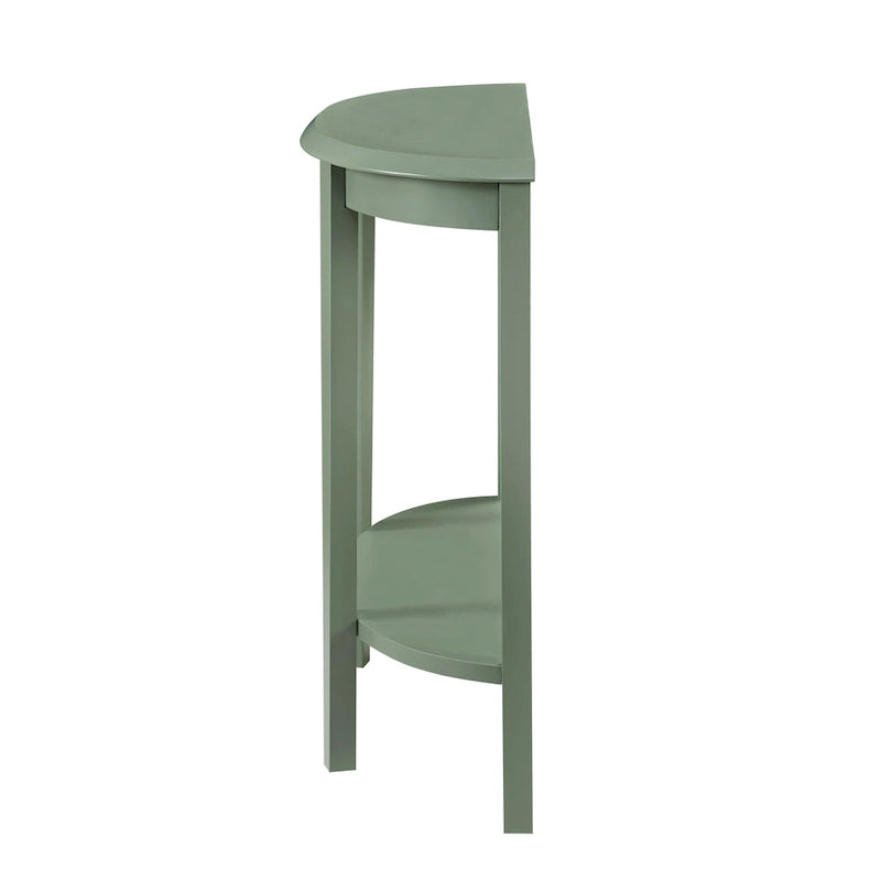 DH BASIC Tavolo Consolle Mezzaluna Decorativo a 1 Ripiano Marrone Contemporaneo di Denhour