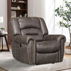 Poltrona reclinabile elettrica in pelle traspirante con porta USB per soggiorno e home theater