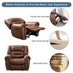 Poltrona reclinabile elettrica in pelle traspirante con porta USB per soggiorno e home theater
