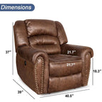 Poltrona reclinabile elettrica in pelle traspirante con porta USB per soggiorno e home theater