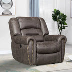 Poltrona reclinabile elettrica in pelle traspirante con porta USB per soggiorno e home theater