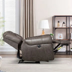 Poltrona reclinabile elettrica in pelle traspirante con porta USB per soggiorno e home theater