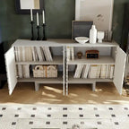 Bahut de buffet à 4 portes en bois de style milieu du siècle Clihome