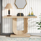 Consolle da Ingresso in Legno da 99 cm con Base Geometrica