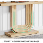 Consolle da Ingresso in Legno da 99 cm con Base Geometrica