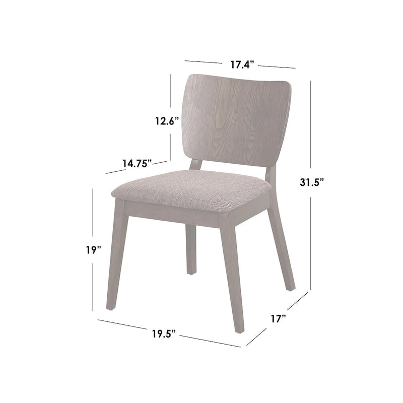 Set da pranzo 7 pezzi Simple Living Bernard Mid-Century