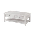 The Gray Barn Downington Table Basse à 2 Tiroirs en Bois Massif