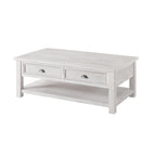 The Gray Barn Downington Table Basse à 2 Tiroirs en Bois Massif