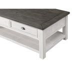 The Gray Barn Downington Table Basse à 2 Tiroirs en Bois Massif