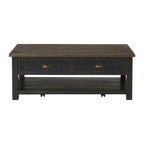 The Gray Barn Downington Table Basse à 2 Tiroirs en Bois Massif