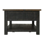 The Gray Barn Downington Table Basse à 2 Tiroirs en Bois Massif