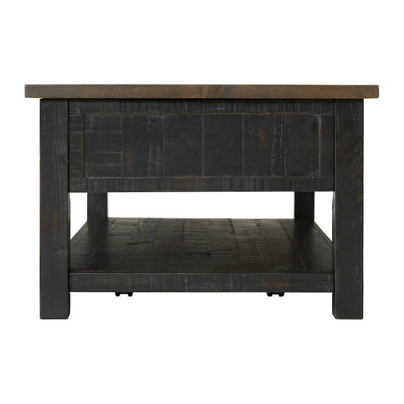 The Gray Barn Downington Table Basse à 2 Tiroirs en Bois Massif