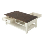 The Gray Barn Downington Table Basse à 2 Tiroirs en Bois Massif