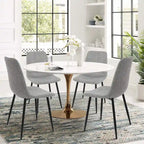 Chaises de salle à manger modernes en tissu (lot de 4) - 34x18x18