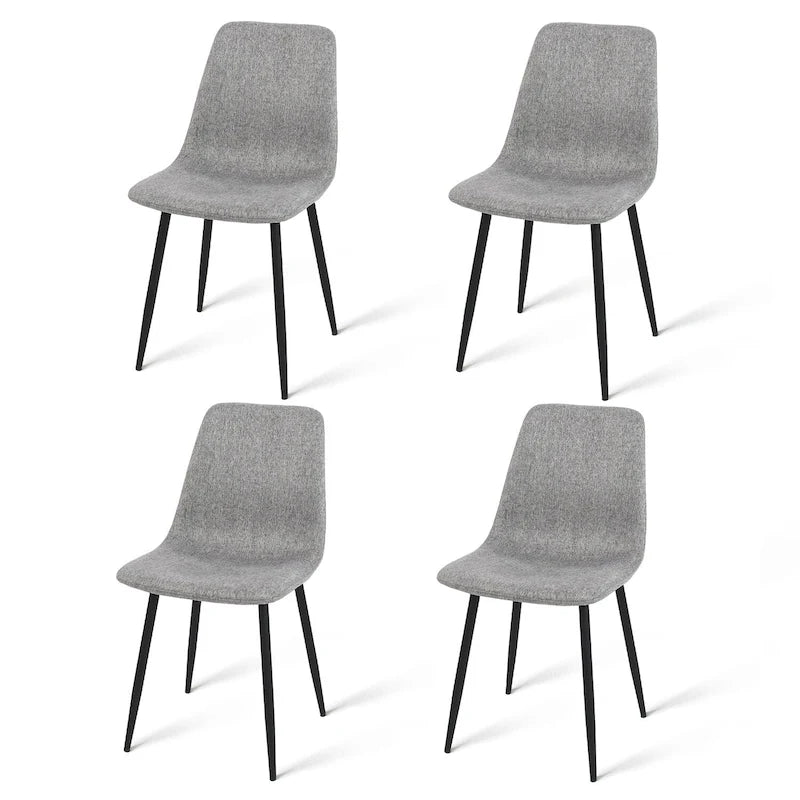 Chaises de salle à manger modernes en tissu (lot de 4) - 34x18x18